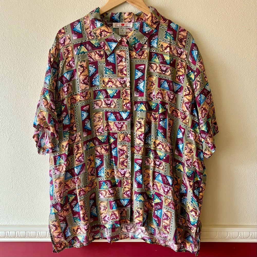 Vintage‎ Stunt Collections 100% Silk Top